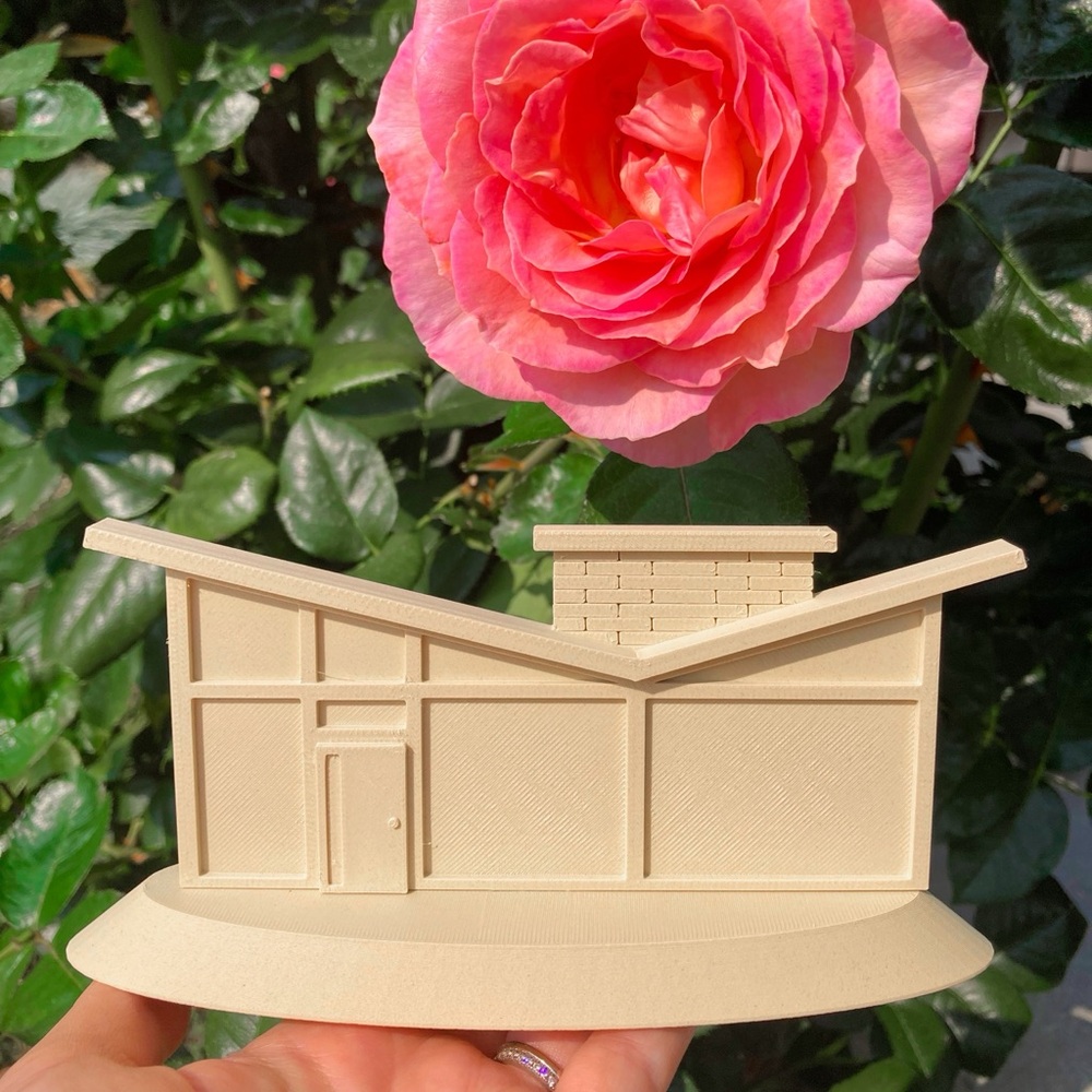 MID CENTURY MODERN RETRO VINTAGE PUTZ HOUSE MODEL MCM MINIATURE CRAFT DIORAMA
